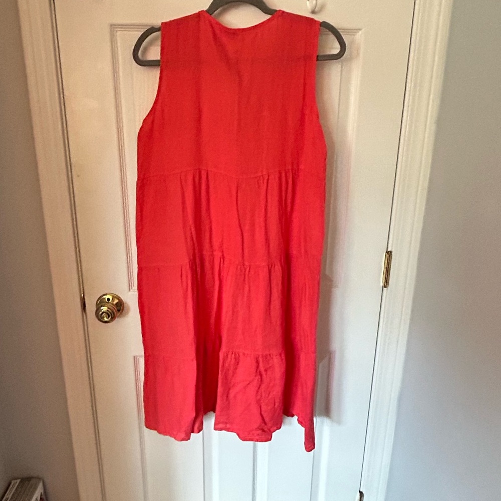 100%Linen Embroidered Dress - Picture 2 of 6